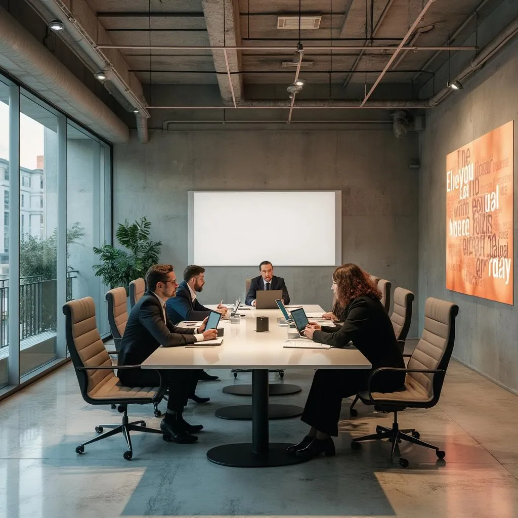 Equipo de asesores financieros en reunión